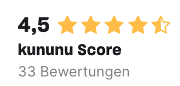 Badge Kununu Score 4,5 von 5 aus 33 Bewertungen
