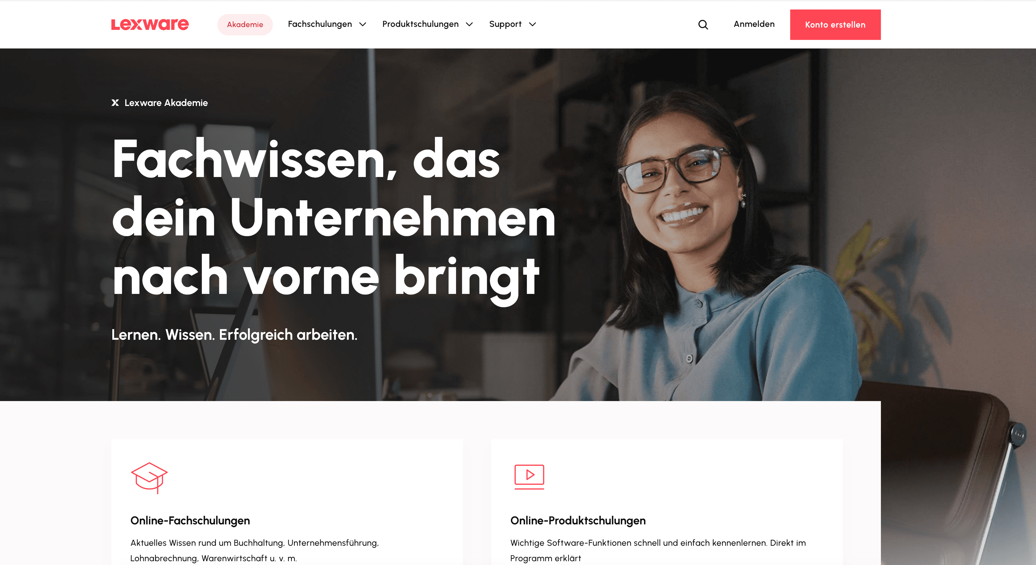 Bildschirmfoto der Website